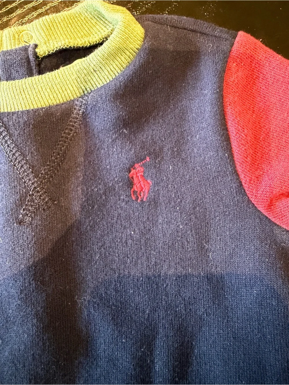 Ralph Lauren Colorblock Baby One-Piece Romper 6M